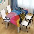 thumbnail image 3 of Yayeee Tablecloths for Rectangular Tables 54 x 54 inch Party Table Cover, Stripes Pattern, 3 of 6