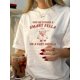 thumbnail image 1 of 1pc Vintage Style Women'S T-Shirt, Cute Bear Print, Polyester Knit Fabric, Crew Neck, Short Sleeve, Regular Length, Geometric Pattern - Casual Summer Top, 1 of 6