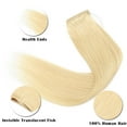 thumbnail image 3 of SEGO Wire in Human Hair Extensions Hidden Hair Extensions with Invisible Band Translucent Fish Line Hairpiece without Clip, 3 of 8