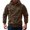 Coffee, variant on Sweatshirts for Men Hoodies Men Pullover Hoodie Long Sleeved Drawstring Pocket Pullover Solid Color Comfy Stylish Plus Size Tops Fitness Workout Fall Winter Wear Khaki