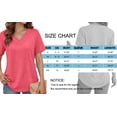 thumbnail image 4 of MOSHU Deep V Neck Womens Tops Curved Hem Shirts for Women Fashion Trendy Blouses Casual Loose Fit Tees Tops, 4 of 8