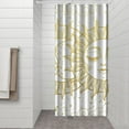 thumbnail image 3 of Gothic Star Print Shower Curtain - Mystical Celestial Sun Moon Astrology Design Waterproof Fade-Resistant Bath Curtain with Hooks, 3 of 5