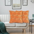 thumbnail image 5 of Halloween Pumpkin Fall Throw Pillow Covers 18x18 Inch Autumn Cushion Covers with 3D Embroidery Soft Plush Pillow Cases for Sofa Couch Living Room Bedroom Farmhouse Thanksgiving Halloween, 5 of 7