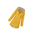 thumbnail image 1 of Veste à Capuche Douce pour Femme Imperméable Manteau de Pluie Extérieur Veste Armée Jaune m, 1 of 4