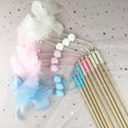 thumbnail image 2 of Cat Teaser Wand Creative Wooden Bead Faux Feather Cat Wand Cat Interactive Toy, 2 of 10