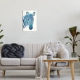 thumbnail image 2 of Stupell Industries Blue Zebra Stripes Wildlife Collage Portrait Graphic Art Unframed Art Print Wall Art, Design by Lisa Morales, 2 of 5
