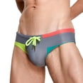 thumbnail image 1 of Kakii Men's Quick Dry Swim Briefs Bikini Swimsuit Board Shorts with Adjustable Drawstring, 1 of 3