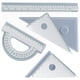 thumbnail image 2 of Juego de geometría de resina de regla de 4 piezas Fundición con triángulo, transportador, juego de regla de ángulo con escala para kit de matemá, 2 of 9