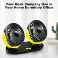 thumbnail image 2 of Amdohai Dual Head USB Fan 360 Degree Rotating 5V 2A 3 Speed Modes Portable for, 2 of 8