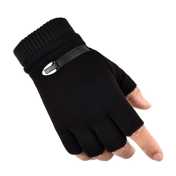 Riding Driving Gloves Outdoor Sport Autumn Winter Fleece Full Finger Mittens Thick Plush Women Gloves Furry Warm Mitts BLACK WOMEN