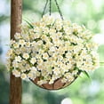 thumbnail image 4 of 24 Bundles Artificial Flowers Outdoor UV Resistant Fake Flowers Plants No Fade Silk Plastic Flowers for Outside Front Porch Planters Garden Window Box Indoor Home Decor, White, 4 of 8