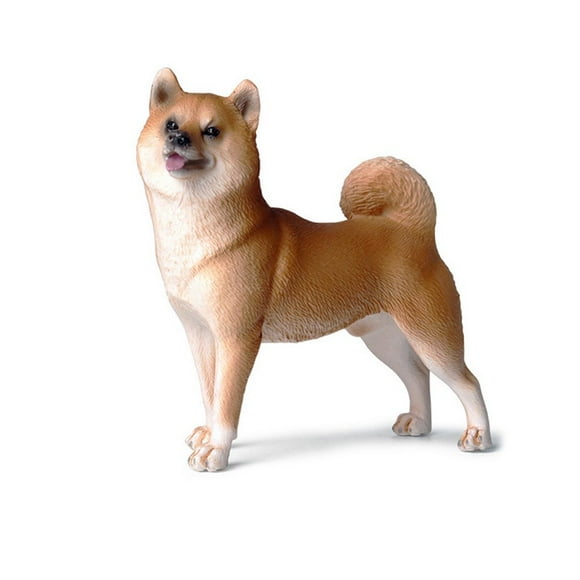Shiba Inu Model Cute Simulation Shiba Inu Dog Plastic Animal Model Figurine Home Decor Kids Toy