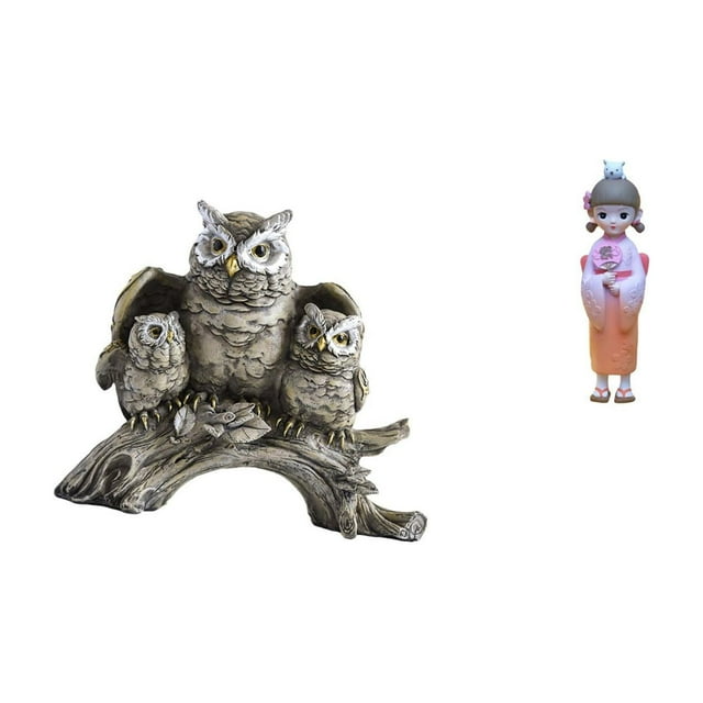 Figura De Búho Kabuki Moderna, Adorno De Mesa, Muñeca Geisha Asiática, Escultura De Resina Para Sala De Estar, Oficina, Dormitorio, Decoración, Mesita De Noche, Armario, Casa De Muñecas De
