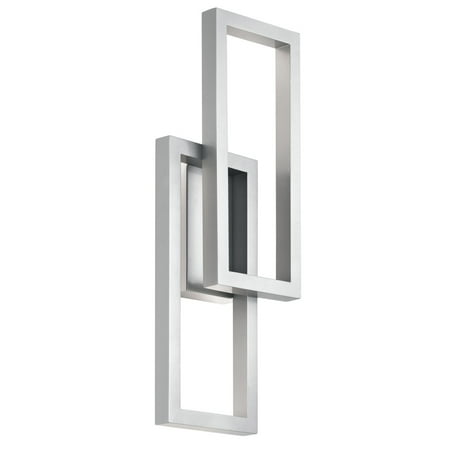 - Wall Sconces 1 Light With Platinum Finish Aluminum Material LED 10 inch 25 Watts