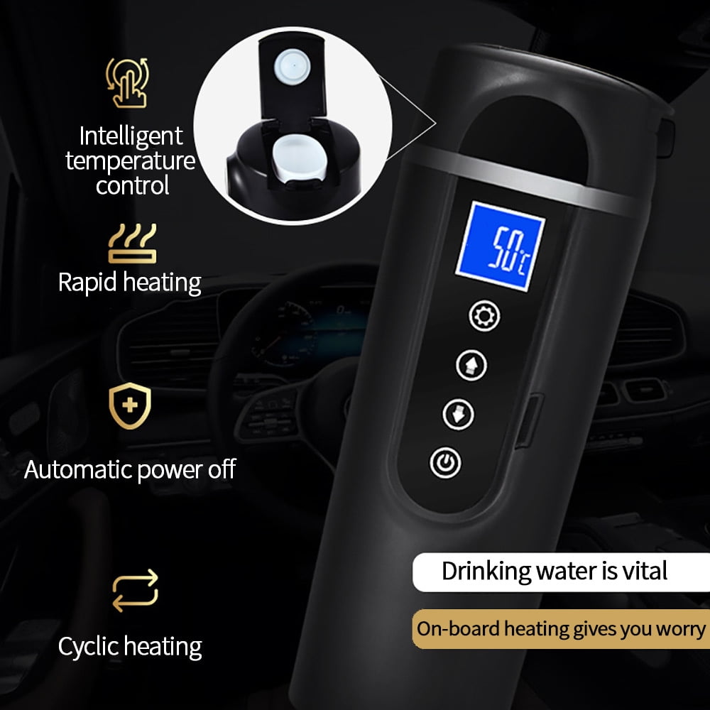 Buy 12V 420ml Car Electric Heating Cup Heating Water Kettle Intelligent