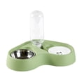 thumbnail image 2 of Dispensador automático de agua y comida 2 en 1 para perros y gatos: comedero doble con cuencos de acero inoxidable, base antideslizante, reposición de agua por gravedad y soporte para comida seca., 2 of 6
