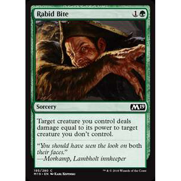MtG Core Set 2019 Rabid Bite #195