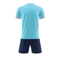 thumbnail image 2 of LWNYDPLSD Soccer Jerseys Set for Boys 2 Piece Summer Team Suit Kids School Uniforms Personalized Shirts Gym Training Mesh Shorts Running Sports Outfits for Basketball Running Toddler Clothes, 2 of 5