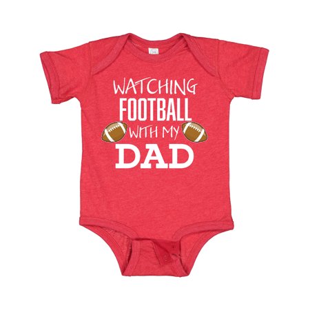 

Inktastic Watching Football with My Dad Gift Baby Boy or Baby Girl Bodysuit