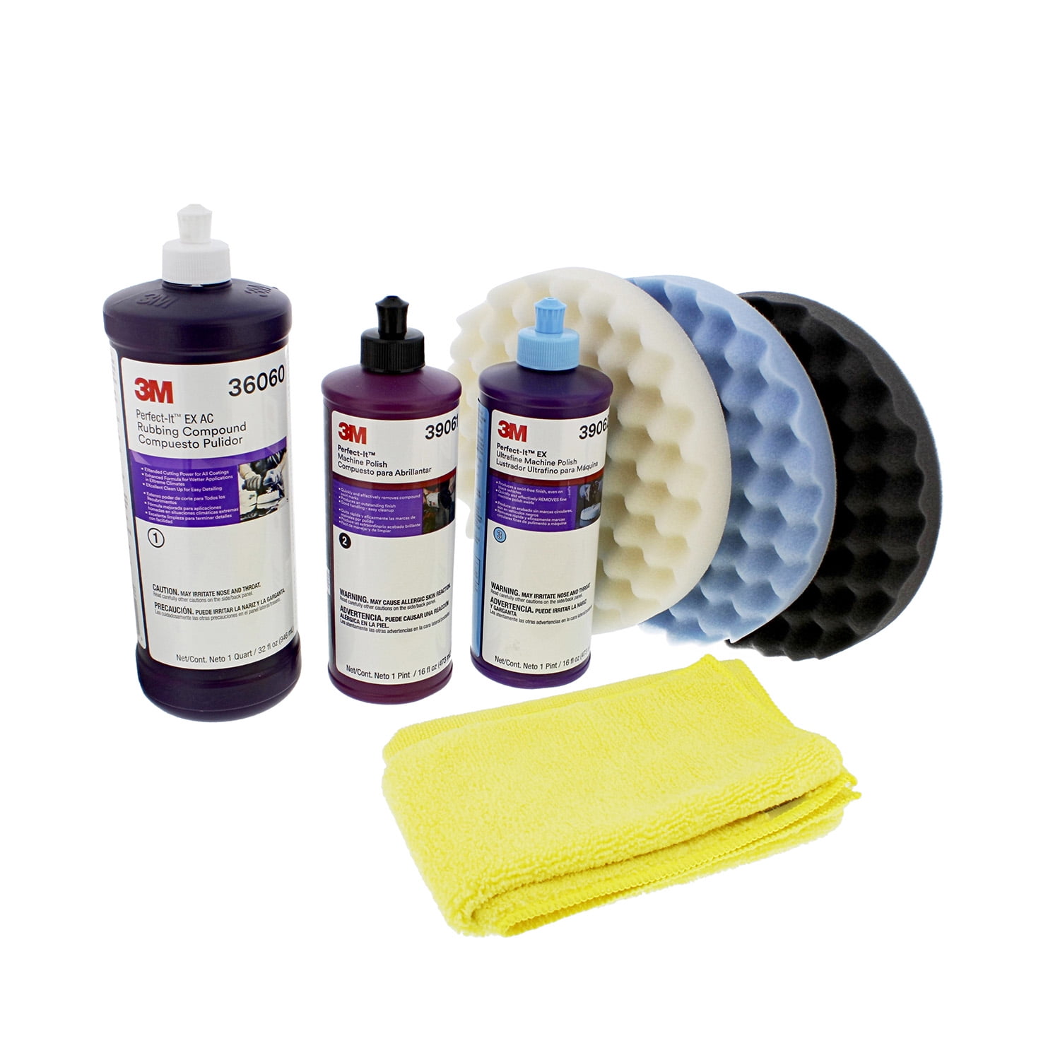 05725 /& 05751 2 of each pad 3M Buffing Pad Kit 05723