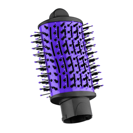 InfinitiPro by Conair The Knot Dr. Professional 14" Ceramic All-in-One Detangling Styler Hot Air Brush, Ionic, Purple