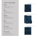 thumbnail image 6 of Regency Heights Satin Sheet Set, Cal King Bed Sheets with Pillowcases, 6-Piece Luxury Silky Sheet Set, Midnight Blue, Gifts for Women, 6 of 12