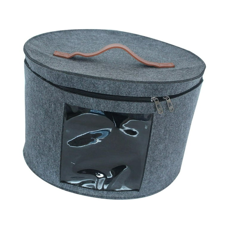 Travel Round Hat Storage Box for Large Pop Up Hat Box Organizer