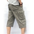 thumbnail image 6 of cllios Mens Cargo Capri Pants Relaxed Fit Multi Pockets Shorts Outdoor Tactical Cropped Pants Athletic Hiking Cargo Pants, 6 of 9