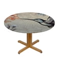 thumbnail image 3 of JEUXUS Birds Flowers Wallpaper Round Tablecloth Waterproof Resistant Fabric 100% Polyester Fiber 46-50, 3 of 8