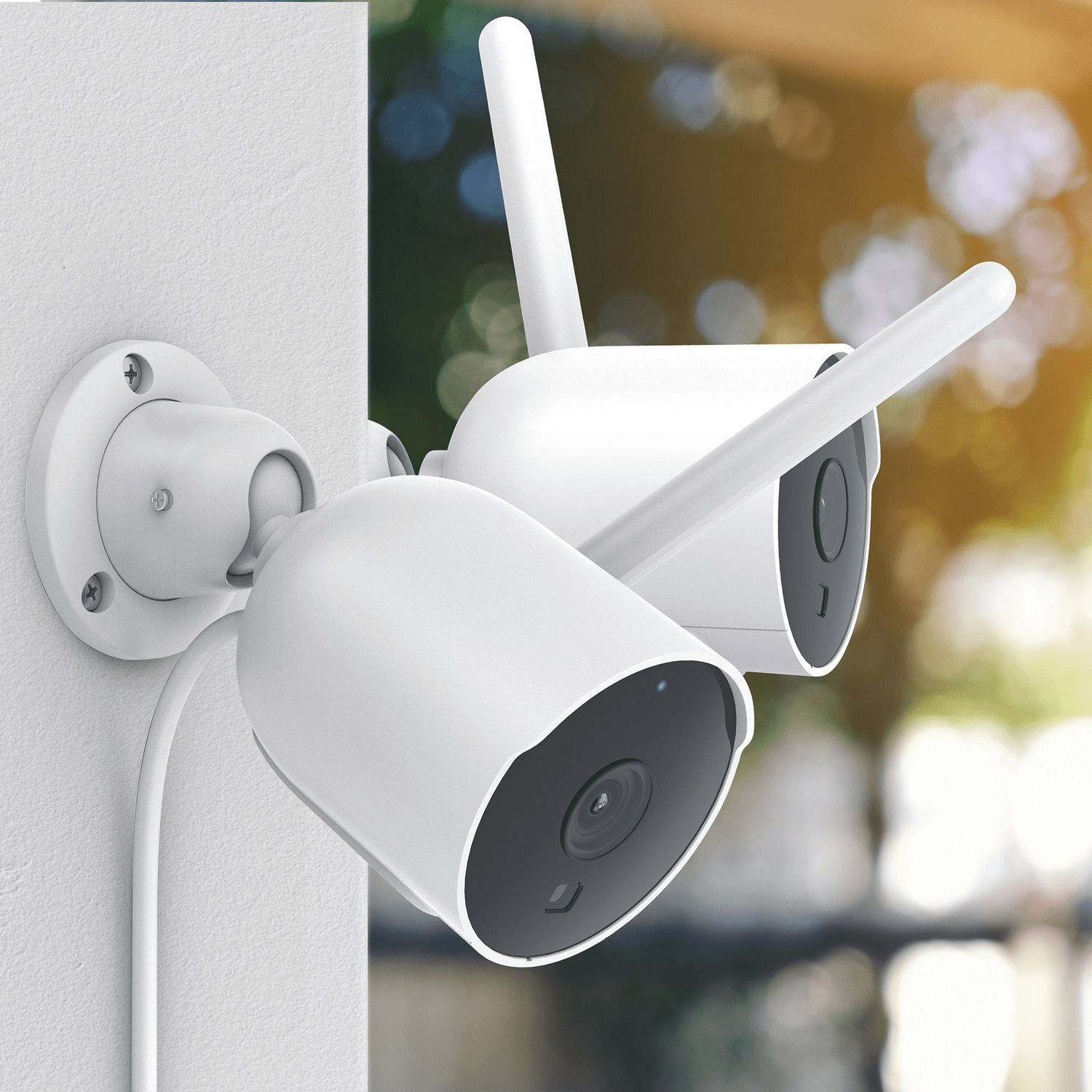Refurbished Merkury Innovations MIC-CW253-199W 2 Pack Smart Wi-Fi Outdoor Security Camera HD 1080p