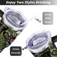 thumbnail image 5 of 40oz Colorful Botanical Mushroom Stainless Steel Flip Straw Tumbler Spill Proof Travel Cup Double Wall Vacuum Insulated Coffee Mug with Top Handle, 5 of 6