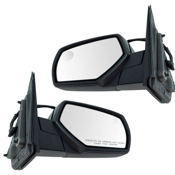 TRQ Mirror Power Heated Smooth Black Set of 2 for Chevy GMC Pickup Truck MRA04482 Fits select: 2014-2019 CHEVROLET SILVERADO, 2014-2019 GMC SIERRA