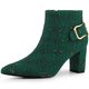 thumbnail image 1 of Botines de Cuadros Allegra K Tacón Grueso Punta Puntiaguda Verde 40, 1 of 6