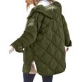 thumbnail image 5 of Winter Women Long Sleeve Zipper Quilted Coat Casual Loose Lightweight Hooded Puffer Jacket with Pocket, 5 of 5