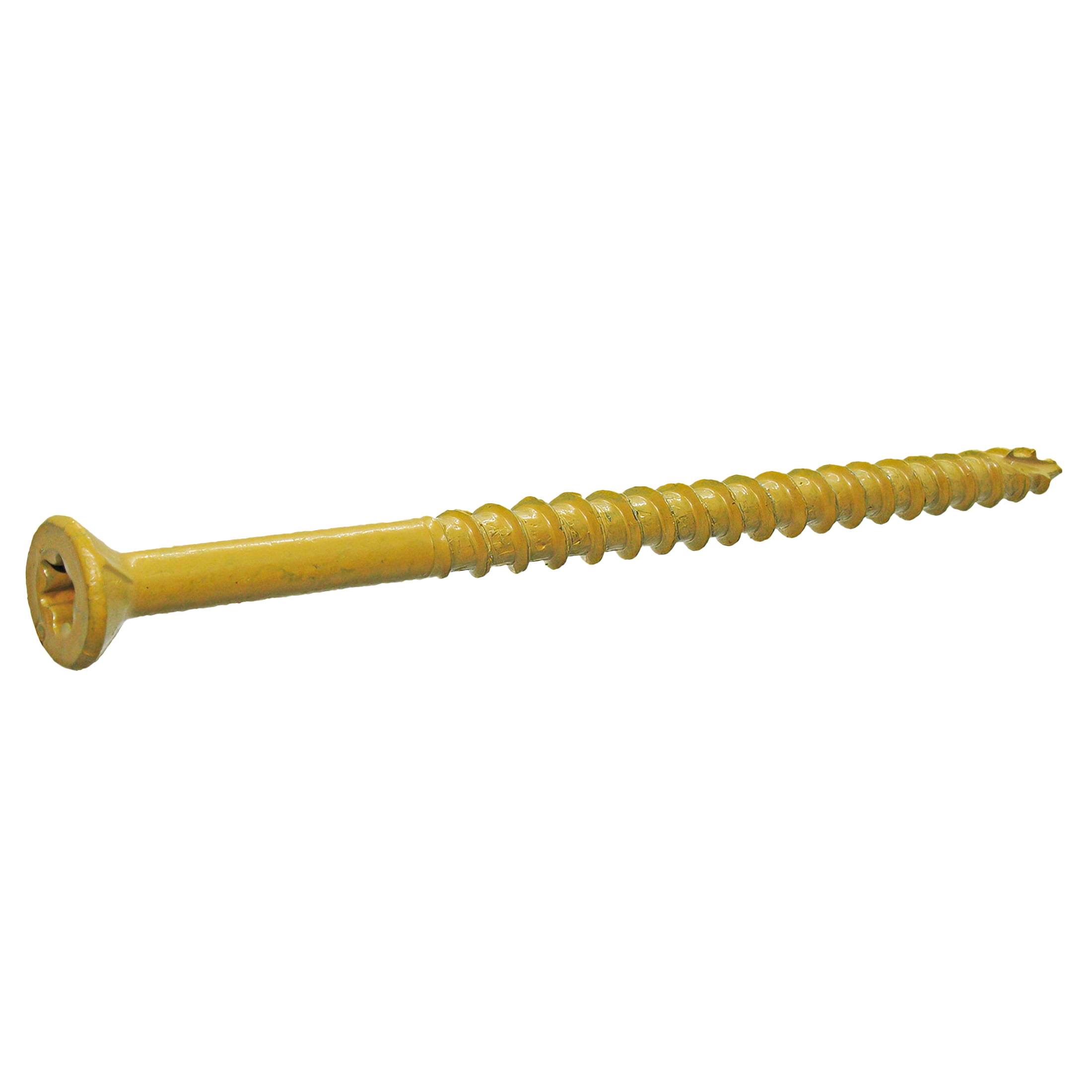 (4 pack) Grip-Rite PrimeGuard Plus #10 x 3-1/2 in. Tan Wood to Wood Deck Screw 1lb.