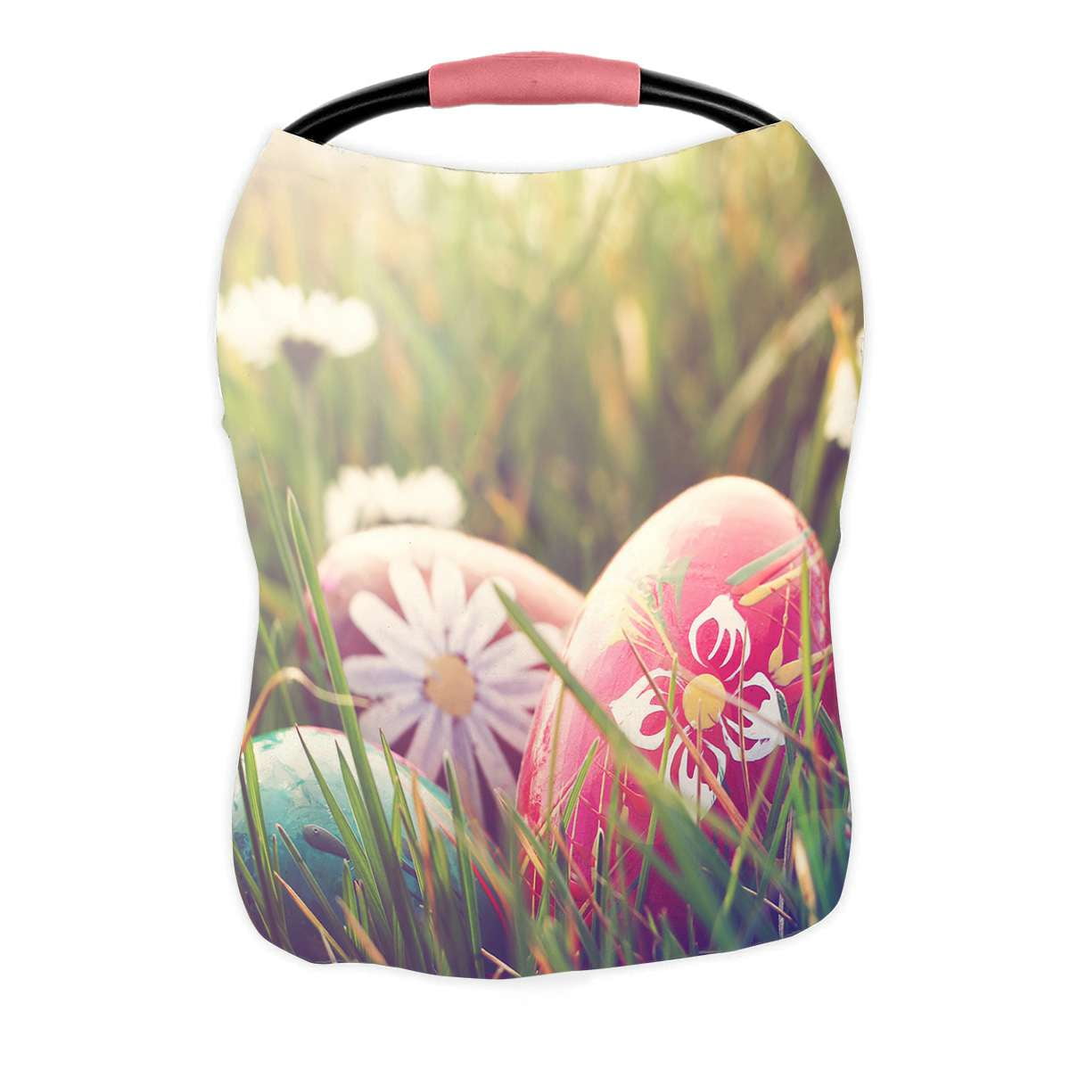 ECZJNT Easter Eggs And Daisies In The Grass Nursing Cover Baby