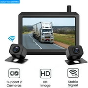 AUTO-VOX Upgrade Solar Wireless Backup Camera for Truck, AUTO-VOX 3Mins No  Wires Install with Battery Powered Car Back Up Camera Systems