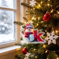 thumbnail image 5 of Mivyn Snowman Christmas Ornaments,3" Personalized Letter Ornaments for Christmas Tree, 2D Initial Ornament, Letter Ornament for DIY Hanging Xmas Decor, Gift for Family Friends, 5 of 6