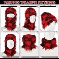 thumbnail image 4 of Viworld 2 Pack Distressed Balaclava Ski Mask Full Face Knitted Balaclava Windproof Cool Ski Mask for Cold Weather, Red Camo, Army Green Camo, 4 of 7