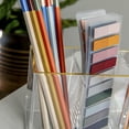thumbnail image 6 of Martha Stewart Kerry Plastic 4 Compartment Pen Holder Office Desktop Organizer with Gold Trim, 6 of 10