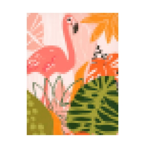 Trademark Fine Art June Erica Vess Pixel Tropics I Canvas Wall Art