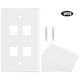 thumbnail image 1 of Juego de tomas de pared universales de 4 puertos: 5 piezas para uso en el hogar, hoteles y oficinas: panel de plástico estándar de EE. UU., 1 of 8