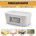 thumbnail image 5 of Ceramic Butter Dish with Lid and Knife for Countertop, (500ml) Large Butter Dish White, Butter Keeper, Butter Container with Airtight Covered for Refrigerator, 5 of 5