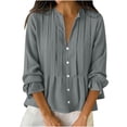 thumbnail image 2 of Neewe Womens Long Sleeve Shirts Casual Summer Fashion Ladie Tops Loose Fit Spring Lightweight Clothes Beach Vacation, 2 of 8
