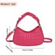 thumbnail image 3 of Bolsa De Hombro Bolsa de hombro para mujer Bolsa bandolera de PU Bolsa de mensajero informal plisado (Rosa roja) Sywqhk Para Estrenar, 3 of 3