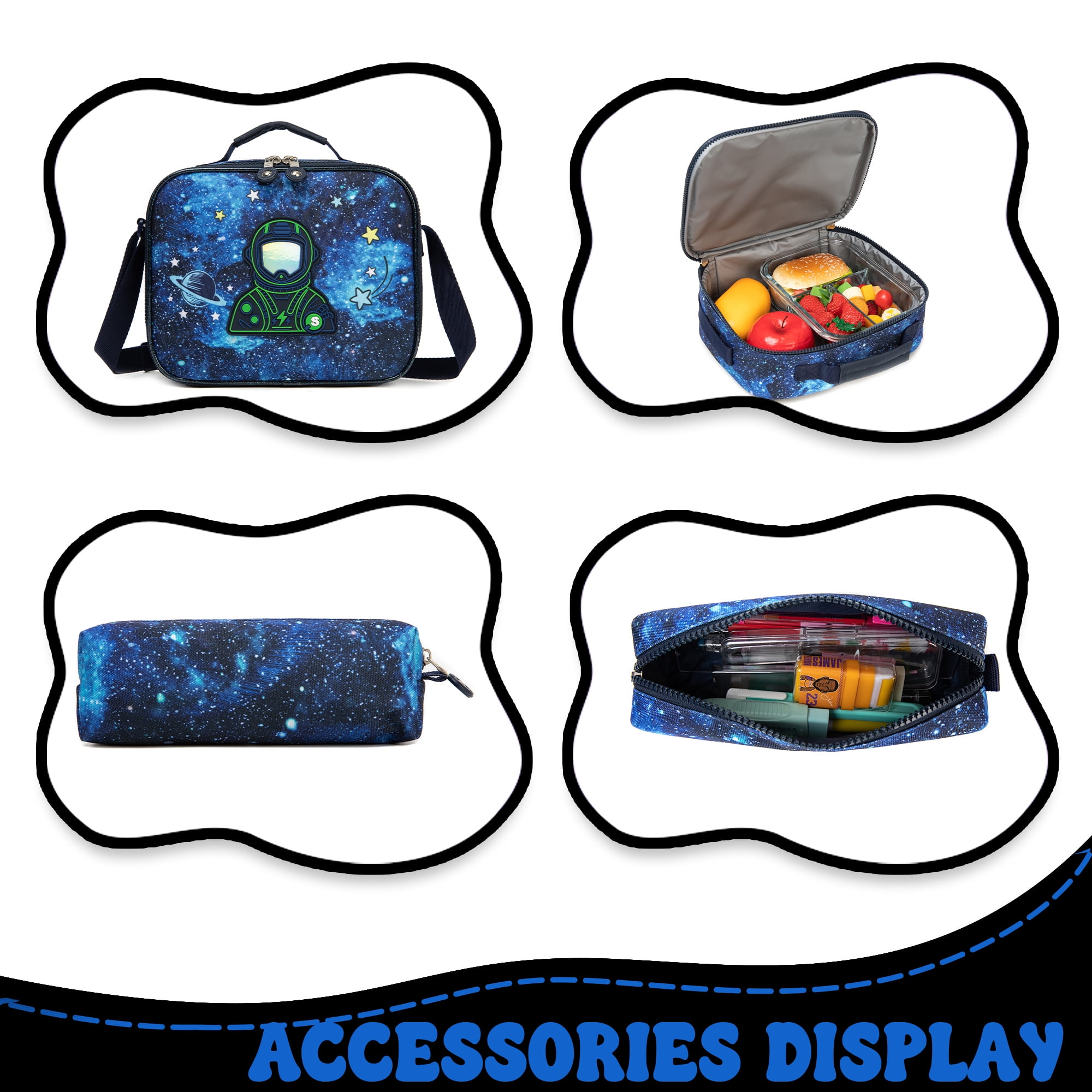 Kids Rolling Backpack for School Boys with Wheels Roller Backpacks with Lunch Box Pencil Case for Ages 8-10