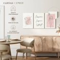 thumbnail image 5 of Elephant Stock Empower Inspire Uplift Wall Art - Horizontal Multi Panel Canvas - Lobby Wall Decor - Advocacy Art Multi Panel - White And Pink Decor - 38" x 18", 5 of 8