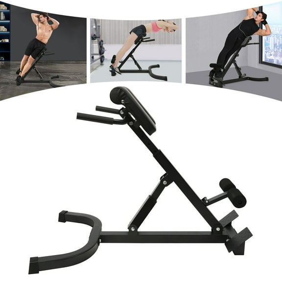 Miumaeov Roman Chair Back Extension Machine Angle Height Adjustable Multi-Functional Hyperextension Bench