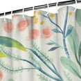 thumbnail image 4 of Floral Shower Curtain Watercolor Botanical Bathroom Decor Rustic Flower Design Fabric Bath Curtain for Tub Country Style Home Accessories with Hooks，72x84in(180*210cm), 4 of 5