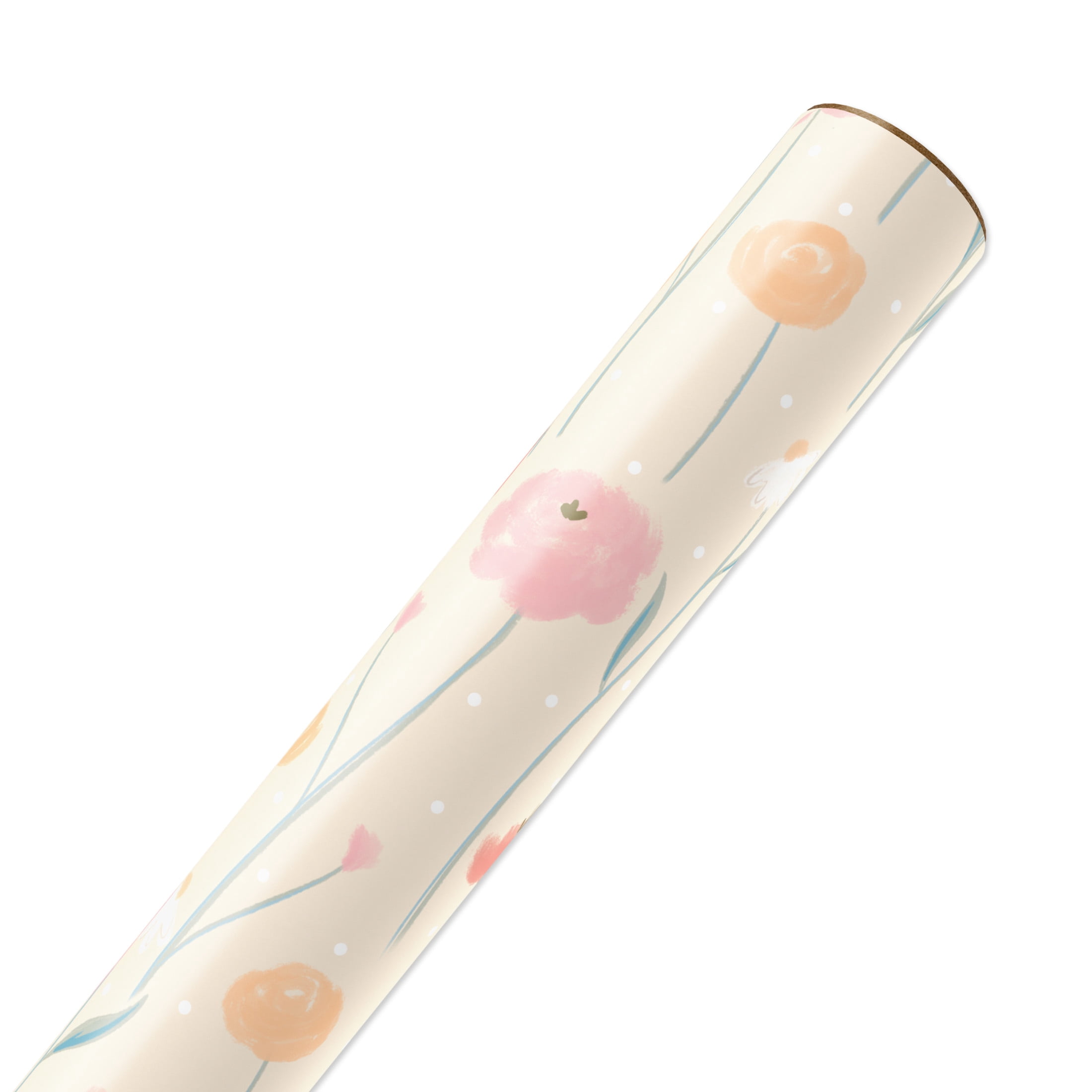 American Greetings 30 in. x 96 in. Wedding Wrapping Paper, Florals (1-Roll, 20 Sq. ft.)